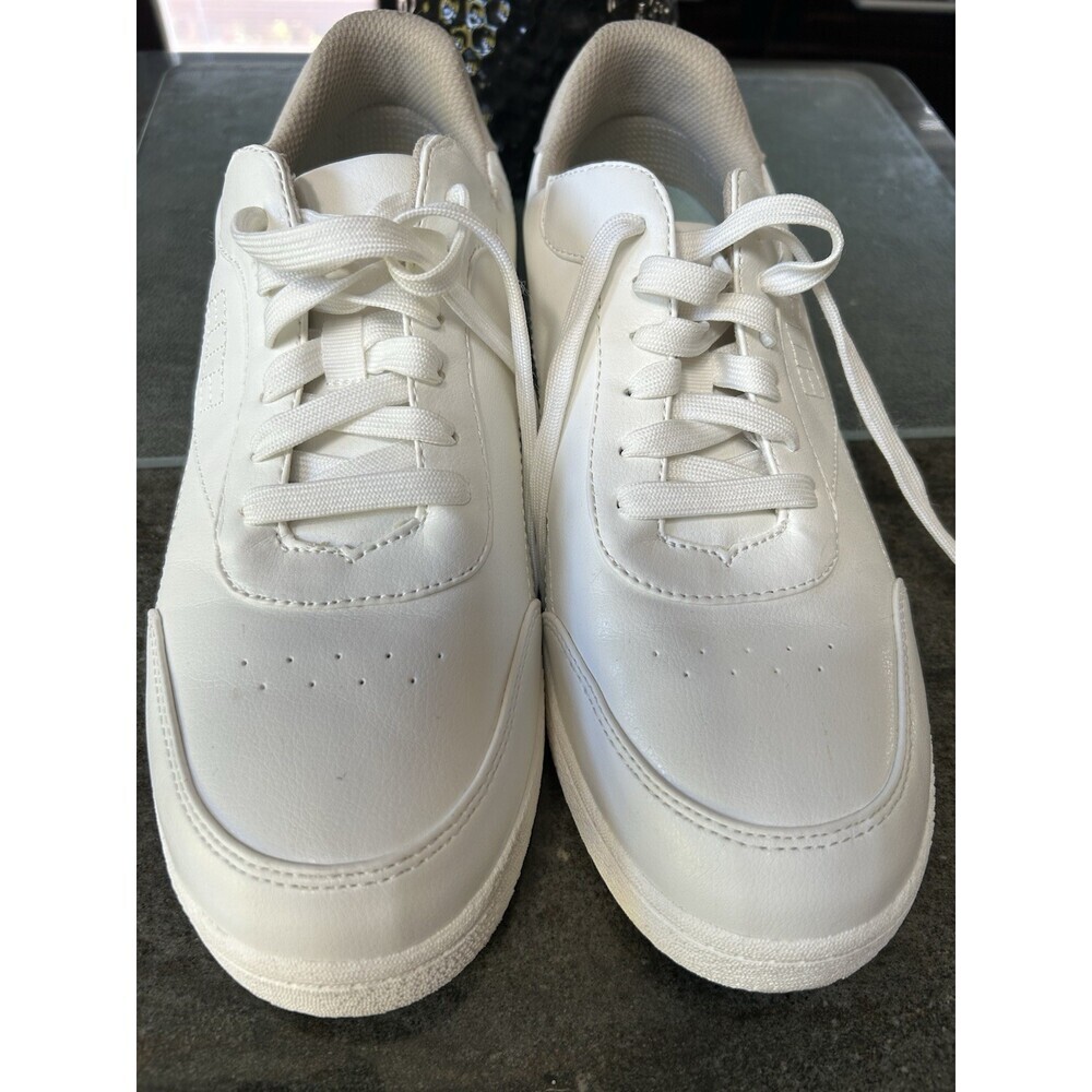 Dr. Scholls White Lace Up Sneakers Leather? Sz 11